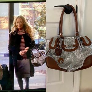 ASO Serena VDW Moschino silver leather bag